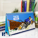 تقویم رومیزی تن تن سایز بزرگ مستطیل 1403 - Image 2