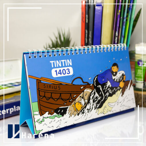 تقویم رومیزی تن تن سایز بزرگ مستطیل 1403 - Image 2