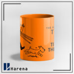 ماگ تمام رنگی تن تن در کنگو نارنجی