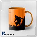 ماگ تمام رنگی عصای شاه اتوکار نارنجی