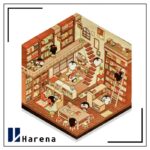 استیکر سه بعدی کتابخانه