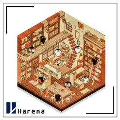 استیکر سه بعدی کتابخانه