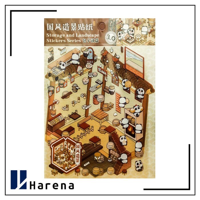 استیکر سه بعدی نان فروشی