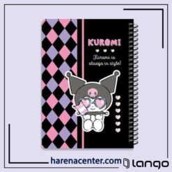 دفتر مدرسه طرح کرومی مشکی برند لانگو