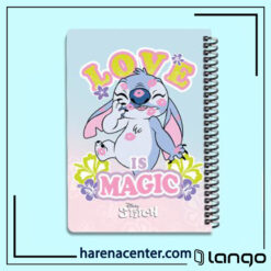 دفتر مدرسه طرح STITCH love is magic برند لانگو