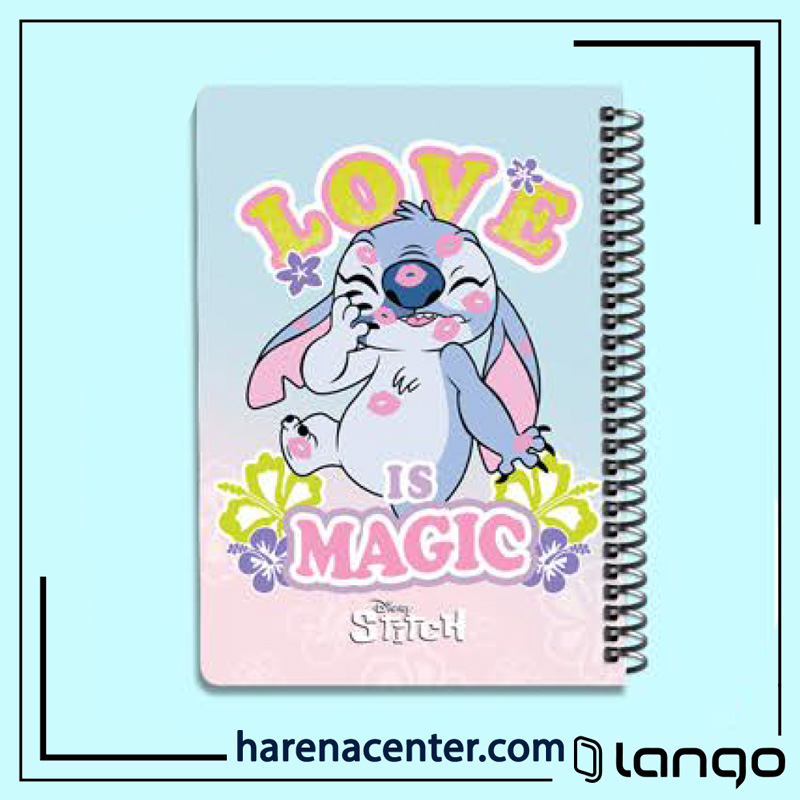 دفتر مدرسه طرح STITCH love is magic برند لانگو
