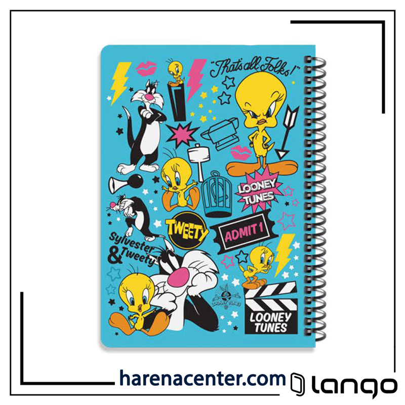 دفتر مدرسه طرح لونی تونز کد 1 برند لانگو