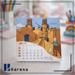 تقویم رومیزی تن تن 1405 سایز بزرگ مربع با پایه فیگور همراه با سفرنامه تن تن در ایران