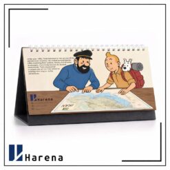 تقویم رومیزی تن تن 1405 سایز بزرگ مستطیل