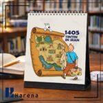 تقویم رومیزی تن تن 1405 سایز کوچک