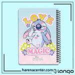 دفتر مدرسه طرح STITCH love is magic برند لانگو