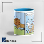 ماگ داخل رنگی فریم شکار شیر - Image 2